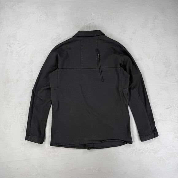 11 by Boris Bidjan Saberi S1B Black Denim Snap Front Jacket Men's Large - Picture 6 of 7